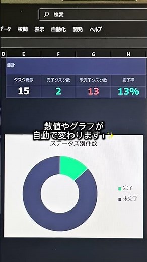自動集計できるタスク表 #excel