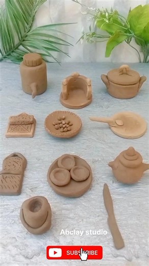 Amazing miniature handmade kitchen set with clay || mini kitchen set ||#kitchenset
