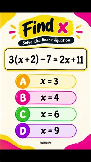 Multi-Step Linear Equation Made easy | Basic Algebra Test #maths #mathshorts