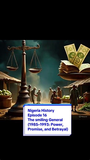 Nigeria History Episode 16 The smiling General (1985–1993: Power, Promise, and Betrayal) #CapCut #NigeriaHistory #talesbytessy #creatorsearchinsight #fypシ゚viralシ