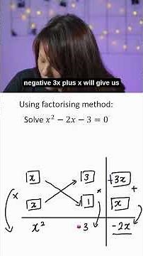 Factorizing Quadratic Equations: Cross Method | GCE O-Level E Math | #math #maths #mathematics