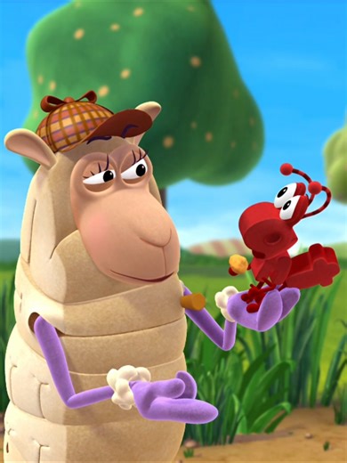 Is that a pie crumb in your hand? #Ant #Sheep #WordWorld