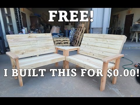 DIY PALLET PATIO FURNITURE ZERO COST MADE OUT OF FREE RECLAIMED WOOD