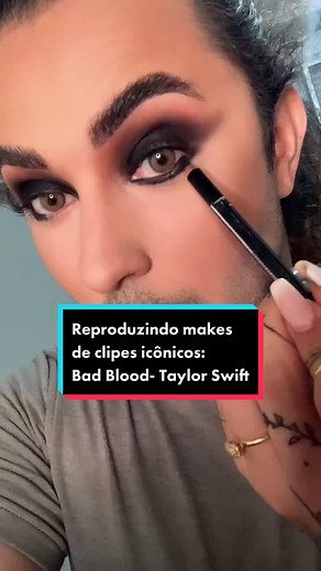 Reproduzindo makes de clipes icônicos: BAD BLOOD @mychaeladeforgotten ❤️ #makeup #maquiagem #tutorial #fy #taylorswift