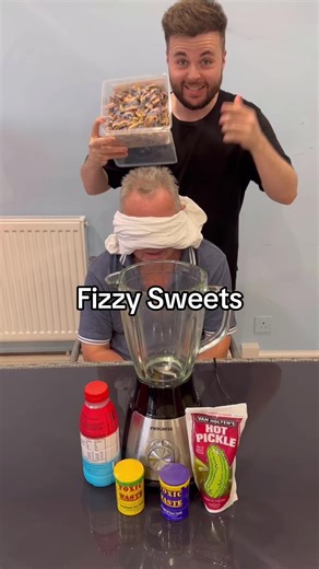 Blindfold Taste Test Challenge with Fizzy Sweets and Worlds Hottest Pickle