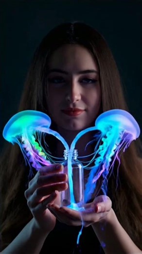 "AI Dream ✨ | Girl Holding Magical Jellyfish 🪼 | Surreal Aesthetic Video" #funk #artwave