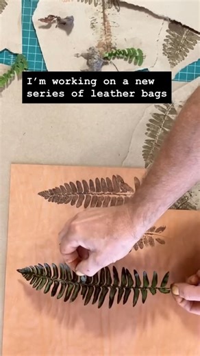 Under the Tree Farm | Finger Lakes, NY on Instagram: "When farming slows down for the winter, I make leather bags to sell during the summer. I’m pretty obsessive about it, taking the opportunity to lose myself in design and experimentation. This year, just before winter I collected leaves and stashed them in the walk in cooler, and as soon as outside work ended I started printing with them. I really like how they are coming out and have a collection of one of a kind bags to share this summer! So