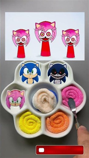 Sonic vs Evil EXE Sonic! 🦔💥 #viral #sonic #art #lonislime #satisfying