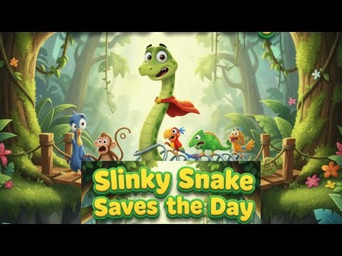 Slinky Snake Saves the Day 🐍🌈💪 | Fun Animal Cartoon for Kids | Animated Short Story
