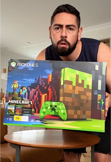 Unboxing Limited Edition Minecraft Xbox #minecraft #minecraftmovie #minecraftmemes