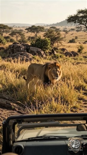 🦁 Lion Safari Ride 🌅 | Wild Safari POV #Shorts