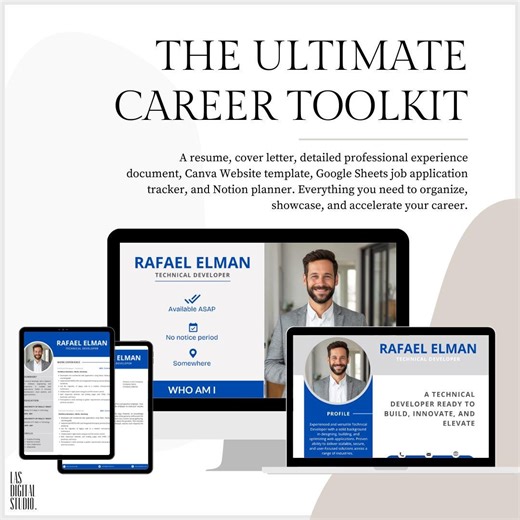 Creative Resume & Cover Letter Template | Canva Editable CV | Canva Website | Digital Download - Etsy