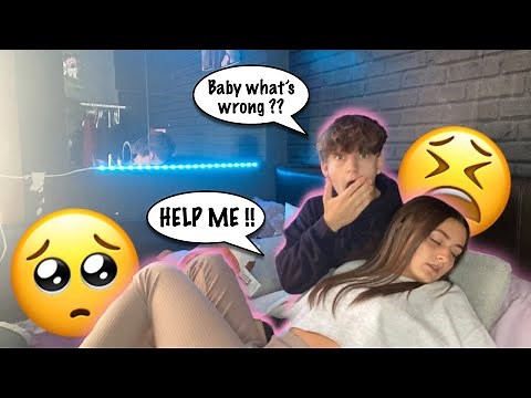 Screaming in PAIN then *PASSING OUT* Prank on BOYFRIEND *CUTE REACTION*