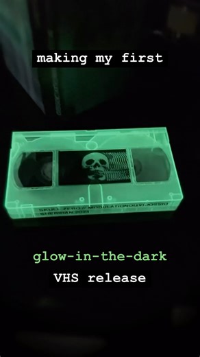 Rob Sheridan on Instagram: "Bringing my new #glitchart piece to VHS. Inspired by the homebrew bootleg video tapes of my youth where I discovered so much music and underground film, I’m hand-crafting each VHS as an art piece of its own, with salvaged retro video rental store cases and sleek new glow-in-the-dark tapes supplied by @vhs_is_life. Pre0rders begin tomorrow (friday) 10am pt "