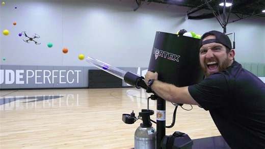 Can we survive the drone hunting battle? 🚁🏹 #dudeperfect #drone #hunting | Dude Perfect