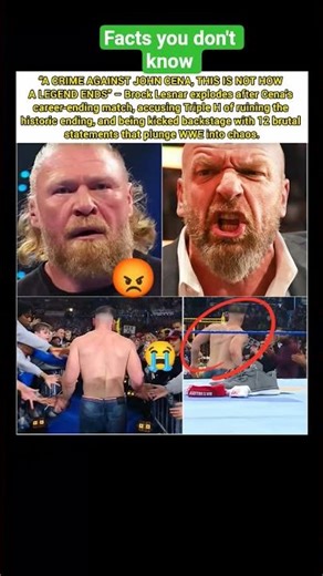 Brock Lesnar RAGES! Cena's ENDING RUINED?! WWE CHAOS #johncena#brocklesnar #shorts #usa #uk #wwenews
