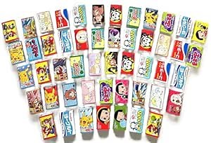 Konbini Japan - Chewing Gum - Variety Pack of 60 Kawaii Japanese Bubble Chewing Gum - Assorted Flavors, Grape, Strawberry, Cola, Apple, Soda - Gummy Candy Sweets (9oz)