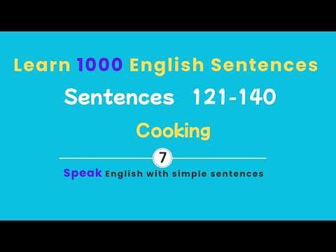 Speak English in the Kitchen | 20 Cooking Sentences (Video 7)