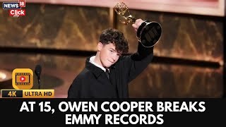 Owen Cooper, age 15, became the youngest male Emmy winner ever for his role in Netflix’s Adolescence, breaking a 50-year record at the Los Angeles ceremony #OwenCooper #Emmys #Emmys2025 | News18