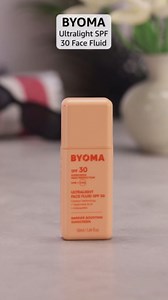 BYOMA SPF 30 Face Fluid - Ultra-Lightweight Facial Sunscreen for All Skin Tones - Luminous Glow, No White Cast - SPF Moisturizer Strengthens Skin Barrier - 1.69 fl.oz