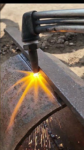 ​Precision 8mm Metal Pipe Cutting with Oxy-Fuel Torch | Shahab Iron Works #gascutting #welding