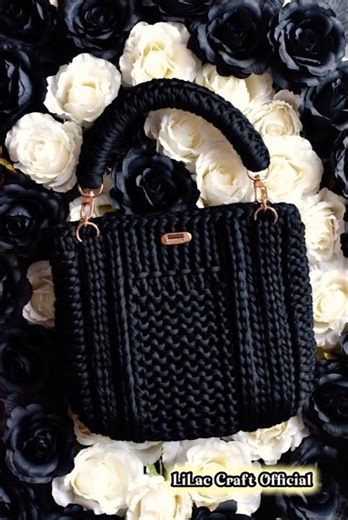Black Spirit Crochet Bag Ideas #crochetideas #crochetbags #handbags #elegantcrochet #knitting