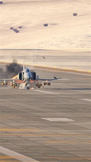 Pilot Pushes Fighter Jet Through Explosion On Runway