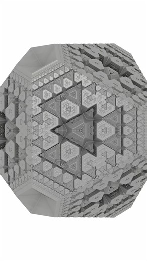 Icosahedral Kaleidoscopic IFS Fractal (knighty, 2010) #Houdini #Copernicus