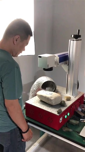 Redsail laser on Instagram: "A fiber laser marking machine was used to engrave a stone; this time, the stone was quite large."