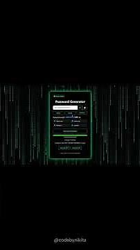 Advanced Password Generator in JavaScript 🔐 | CodeByNikita