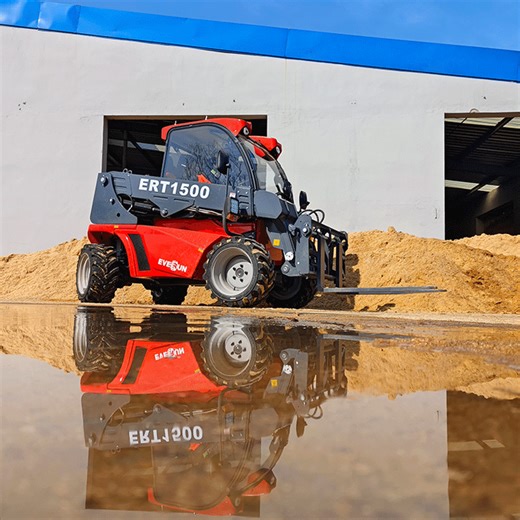 For Everun ERT1500 Mini Telehandler Loader Telescopic Telehandler with Perkins Engine Bucket Wheel Bucket From China