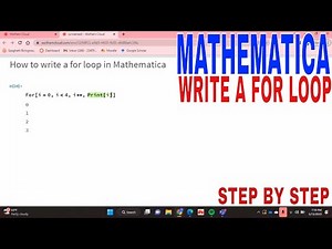 ✅ How To Write A For Loop In Mathematica 🔴
