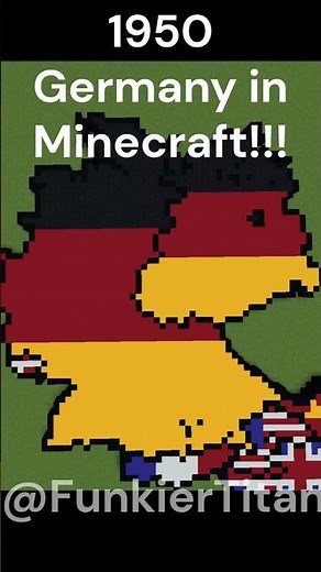 1950 Germany Map In Minecraft #minecraft #history #geomapping #germany #september #september2025