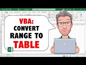 Excel VBA to Convert Range to Table