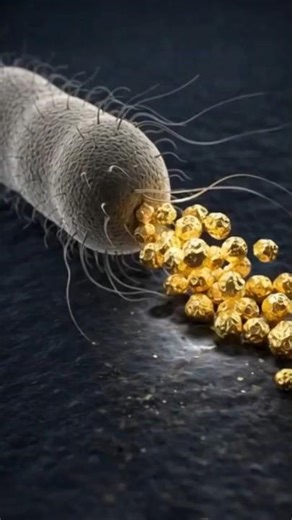 This Bacteria Literally Poops Pure GOLD! 🟡 You Won’t Believe It! #viral #facts #bacteria #shorts
