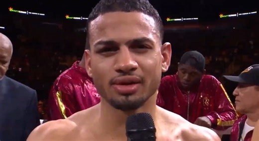 Fans worried as dazed Rolly Romero gives bizarre interview minutes after being stopped by Isaac Cruz
