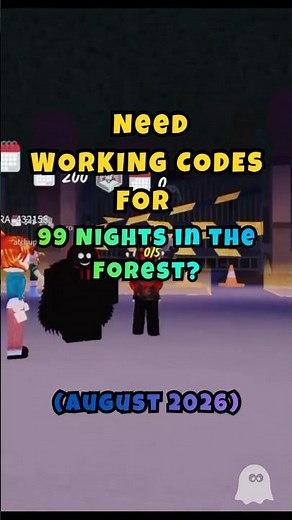99 Nights in the Forest Codes | Secret Chat Code Revealed! 🤫 (August 2026) #robloxcodes #shorts