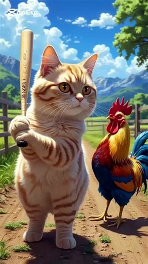 Cat Playing Baseball 😻⚾  Cute Funny Cat Video