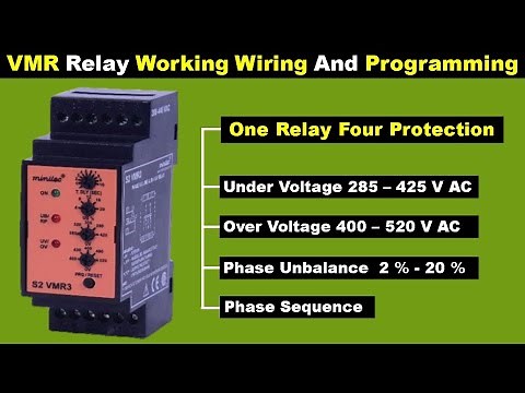 Three Phase Voltage Monitoring Relay | vmr relay | Phase Failure Relay ‪@TheElectricalGuy‬