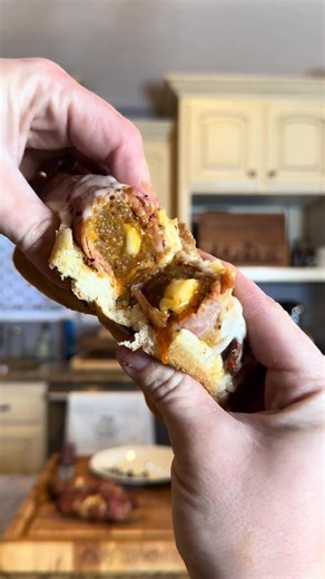 Bacon Wrapped Chorizo Brats with Queso Blanco