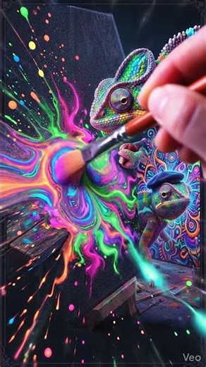 How to Paint Neon Art? 🎨 (Satisfying)