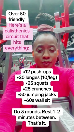 My over 50 peeps, Here’s a calisthenics circuit that hits everything: