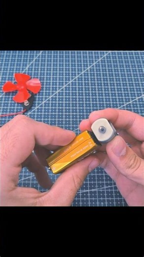 DIY Cooling Fan Using 9V Battery + DC Motor 🔋 Easy Science Project #DIY