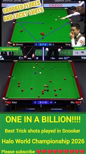 ONE IN A BILLION!!! Best Trick shots played in Snooker Halo World Championship 2026 History