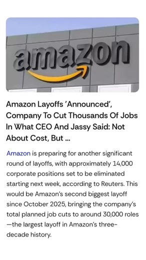 Amazon Layoffs News | 2026 #amazon | Dotnet-Fullstack-Developer