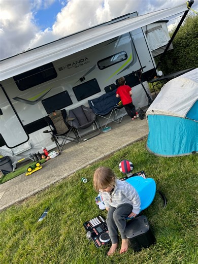 Back where we belong 🫶🏼 Camp season has started and we could not be more excited. The kids are most happy when we are in the van and Andy hasn’t stopped saying ‘caravan’ since we got home!! VD: a few photos over the past few days whilst camping. #fblifestyle #camping #blindkidscan #blind #nonverbal | Life with Lily, Andy and Eddie