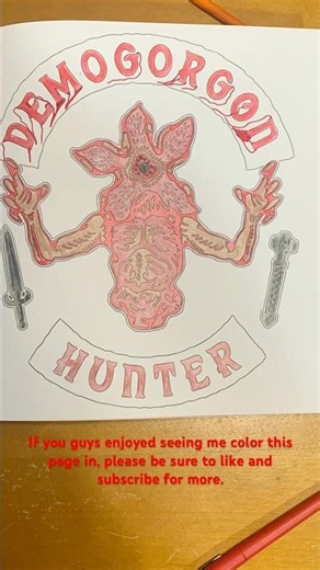 “Demogorgon Hunter” #art #coloring #strangerthings #shorts #ytshorts