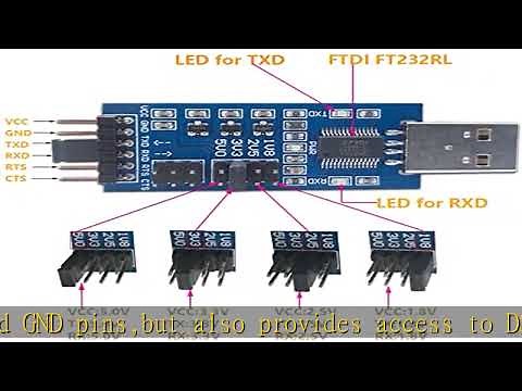 DSD TECH SH-U09C5 USB to TTL UART Converter Cable with FTDI Chip Support 5V 3.3V 2.5V 1.8V TTL
