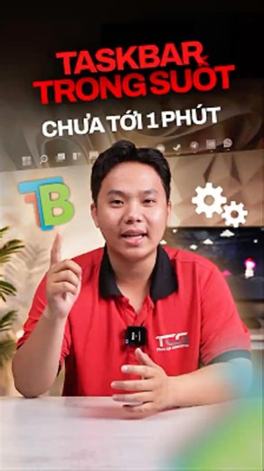 Taskbar Trong Suốt Cho Clean Desktop Setup #trangiacomputer #desktopwallpaper #desksetup