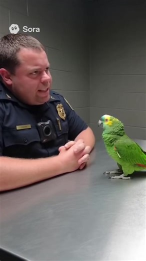 parrot interrogation #parrot #interrogation #sora #creativelab #investigation